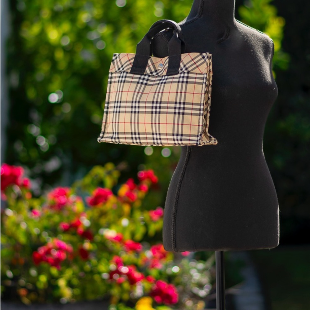Burberry Blue Label Tote. Exterior in excellent condition.